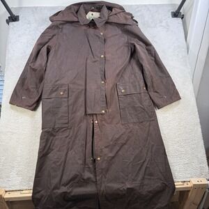Australian Outback Collection Oilskin Duster Size 7 (Large) Brown Waxed Coat